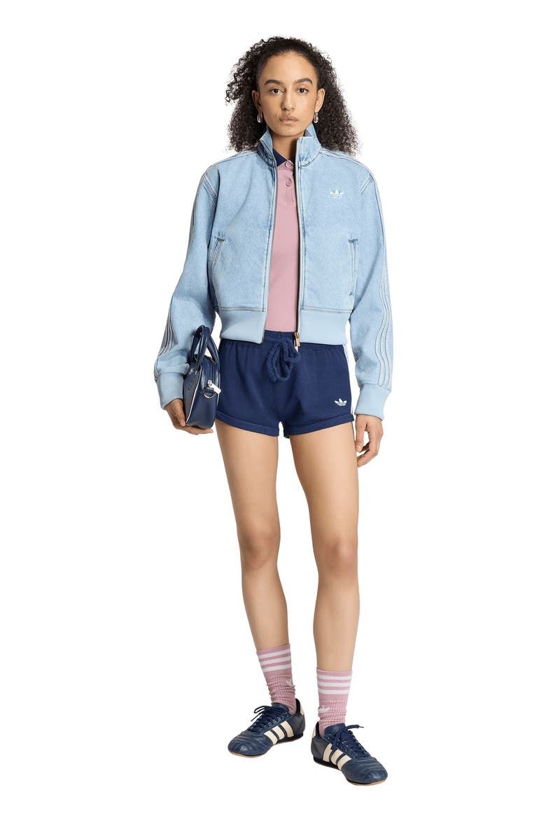Denim Track Jacket, Alternate, color, LIGHT DENIM