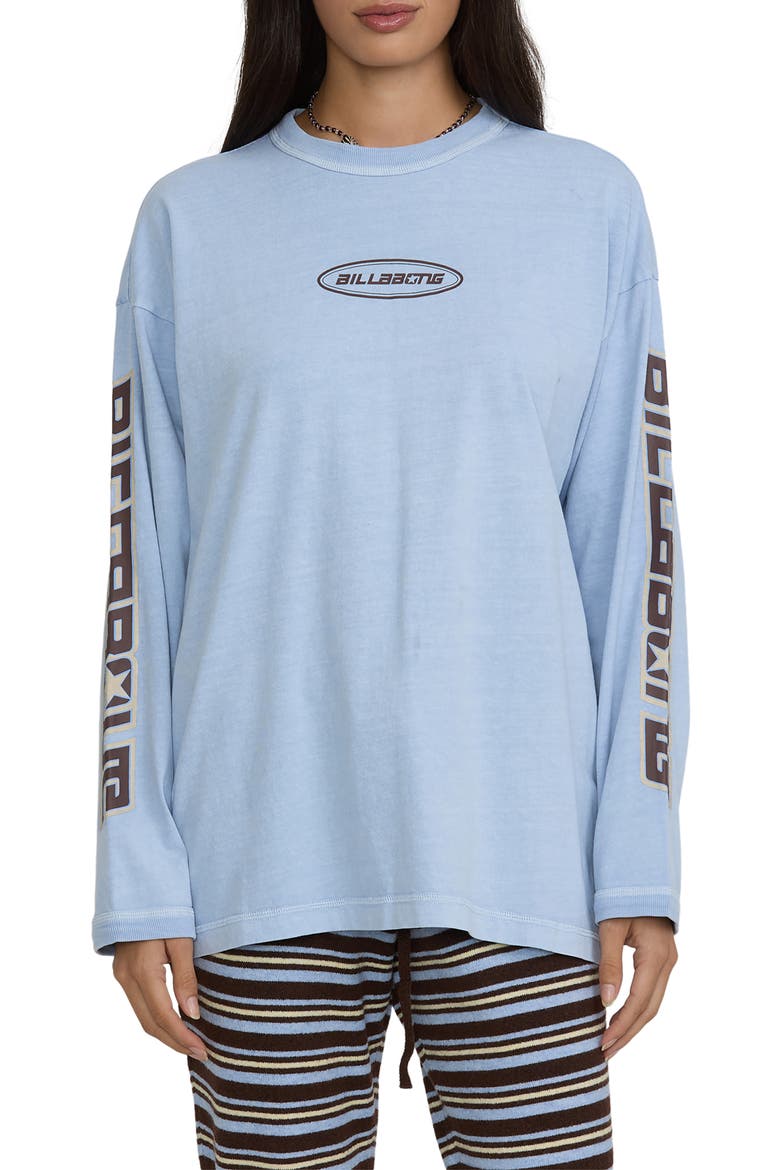 Wave Glow Long Sleeve Graphic Tee, Main, color, CORNFLOWER