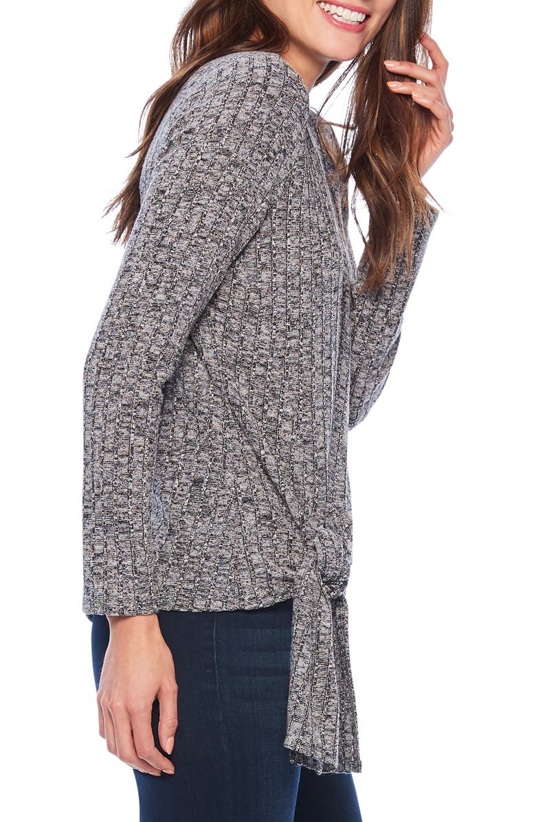 NIC+ZOE Champion Rib Tie Top, Alternate, color,