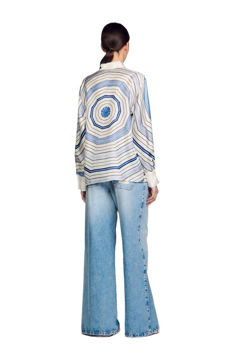 SANDRO Spiral-motif long sleeve shirt, Alternate, color, 