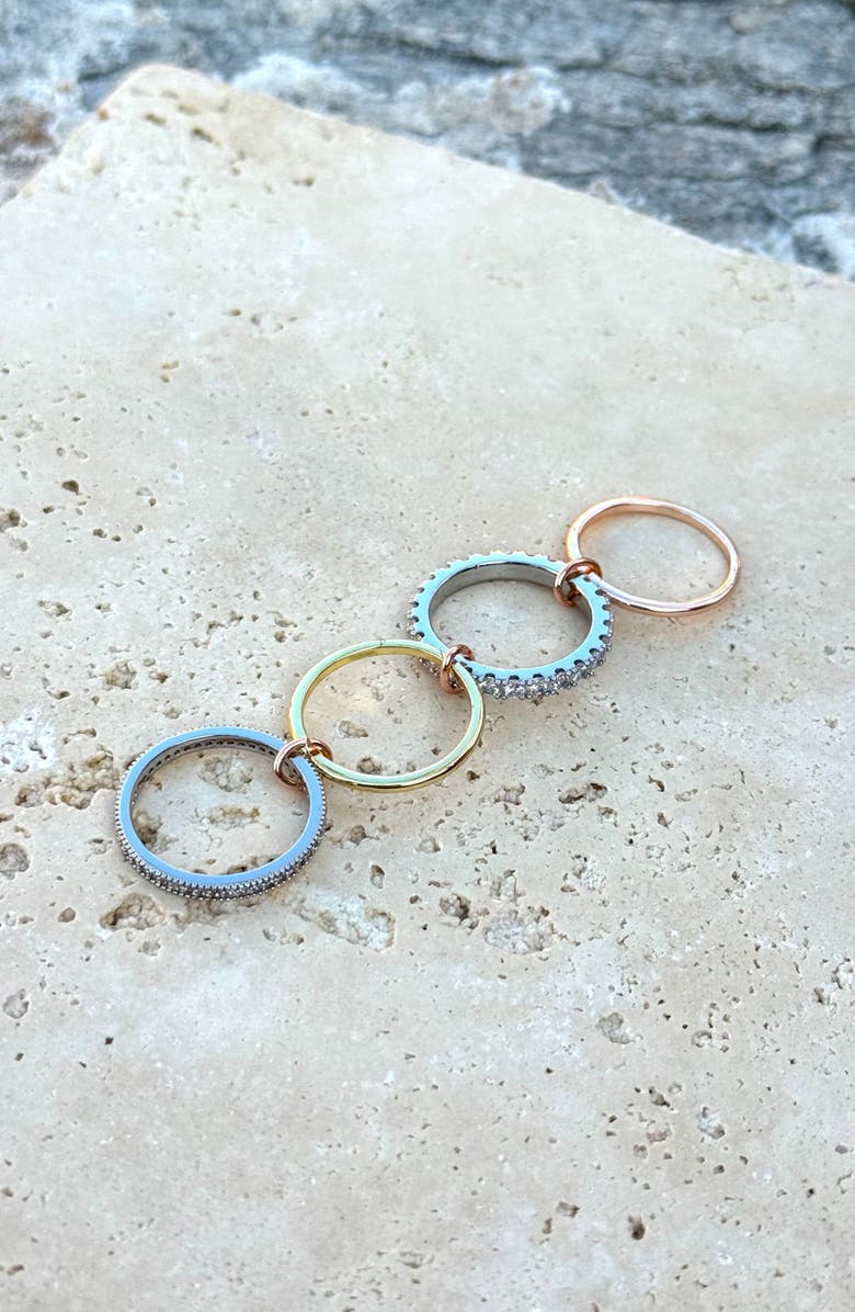 Adornia Tri-Tone Band Ring, Alternate, color, Gold