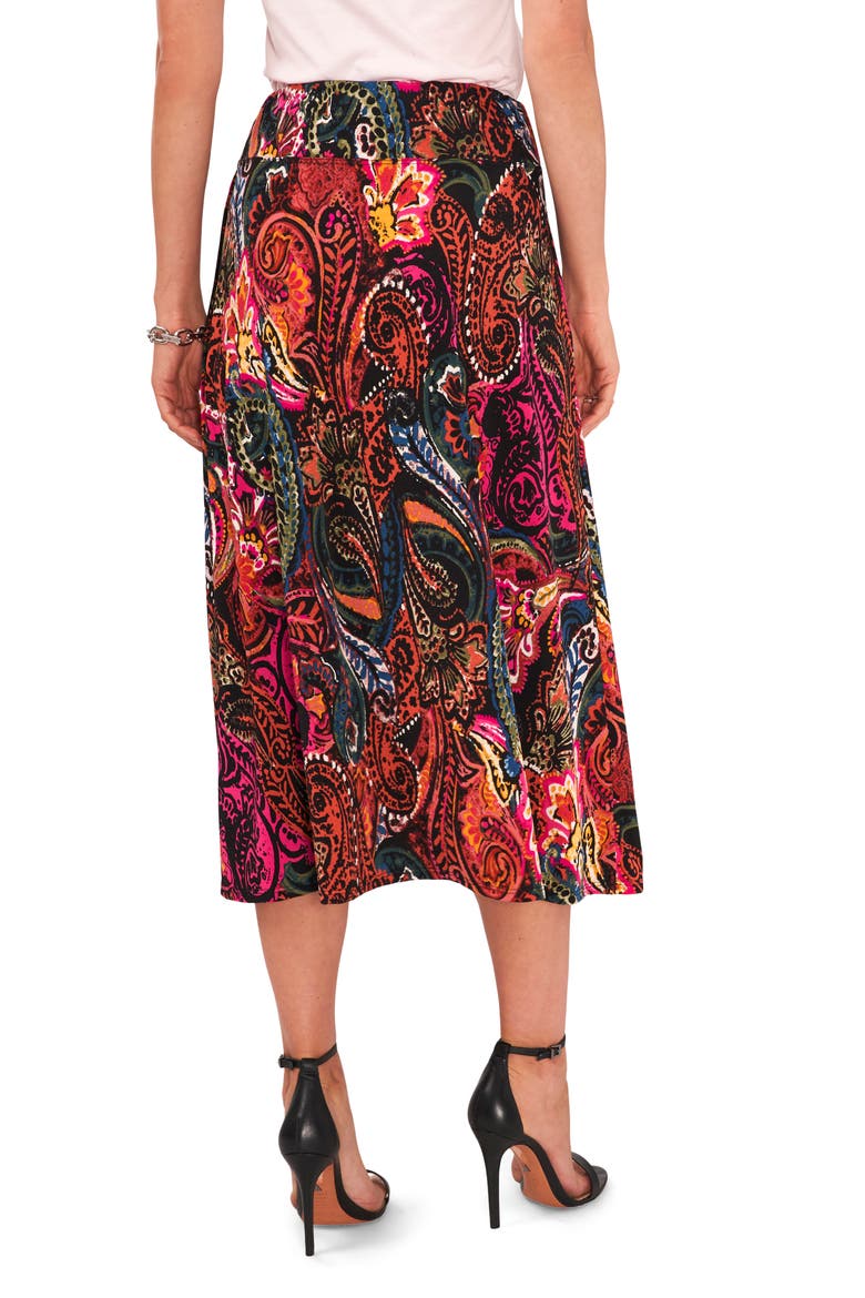 Paisley Print Skirt, Alternate, color, RED STP LACE