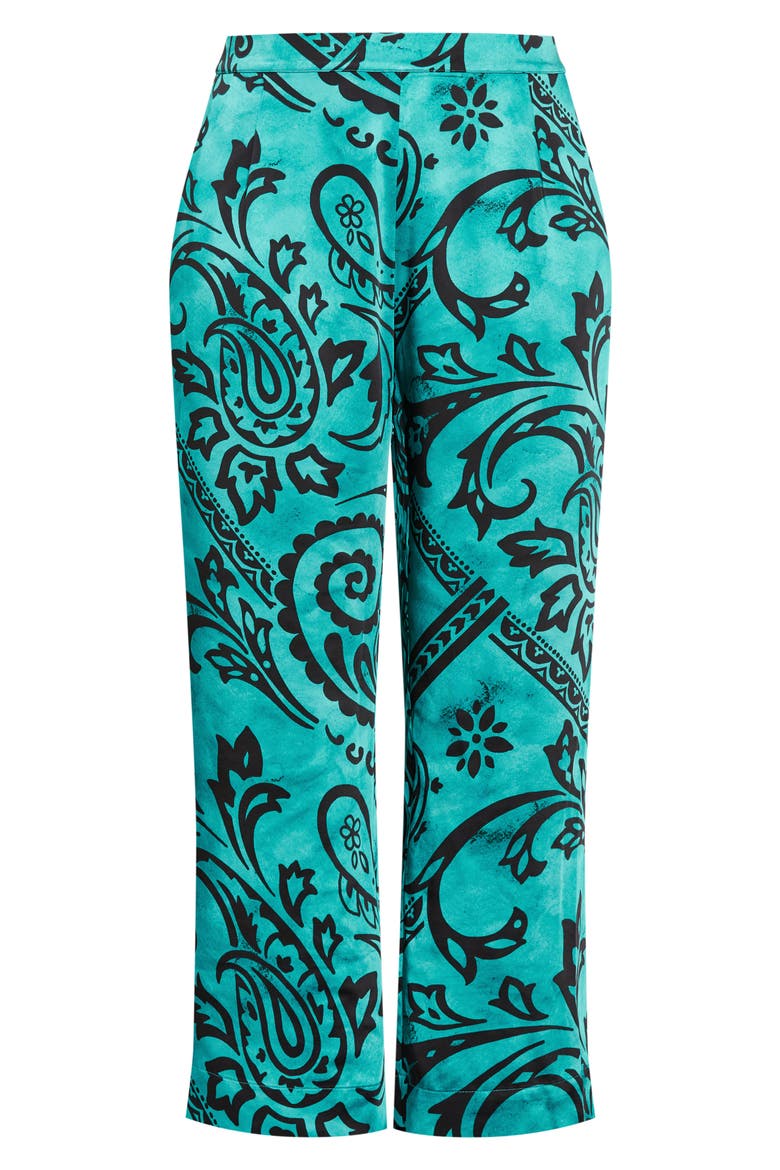 Belen Print Pull-On Pants, Alternate, color, GREEN PRINT