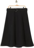 Veronica Beard Facia Belted Stretch Cotton Skirt