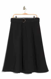 Veronica Beard Facia Belted Stretch Cotton Skirt