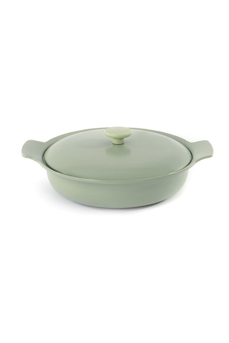Ron Cast Iron 3.5 qt. Green Covered Deep Skillet, Main, color, MULTI