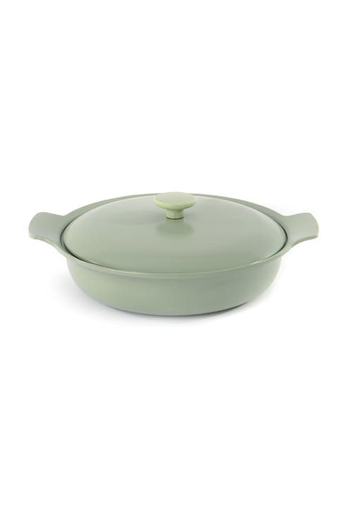 Ron Cast Iron 3.5 qt. Green Covered Deep Skillet