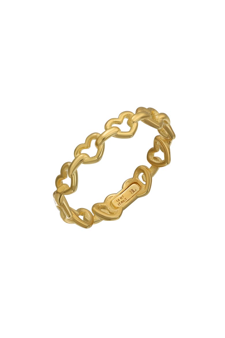 14K Gold Heart Stacking Ring (Nordstrom Exclusive), Main, color, 14K YELLOW GOLD