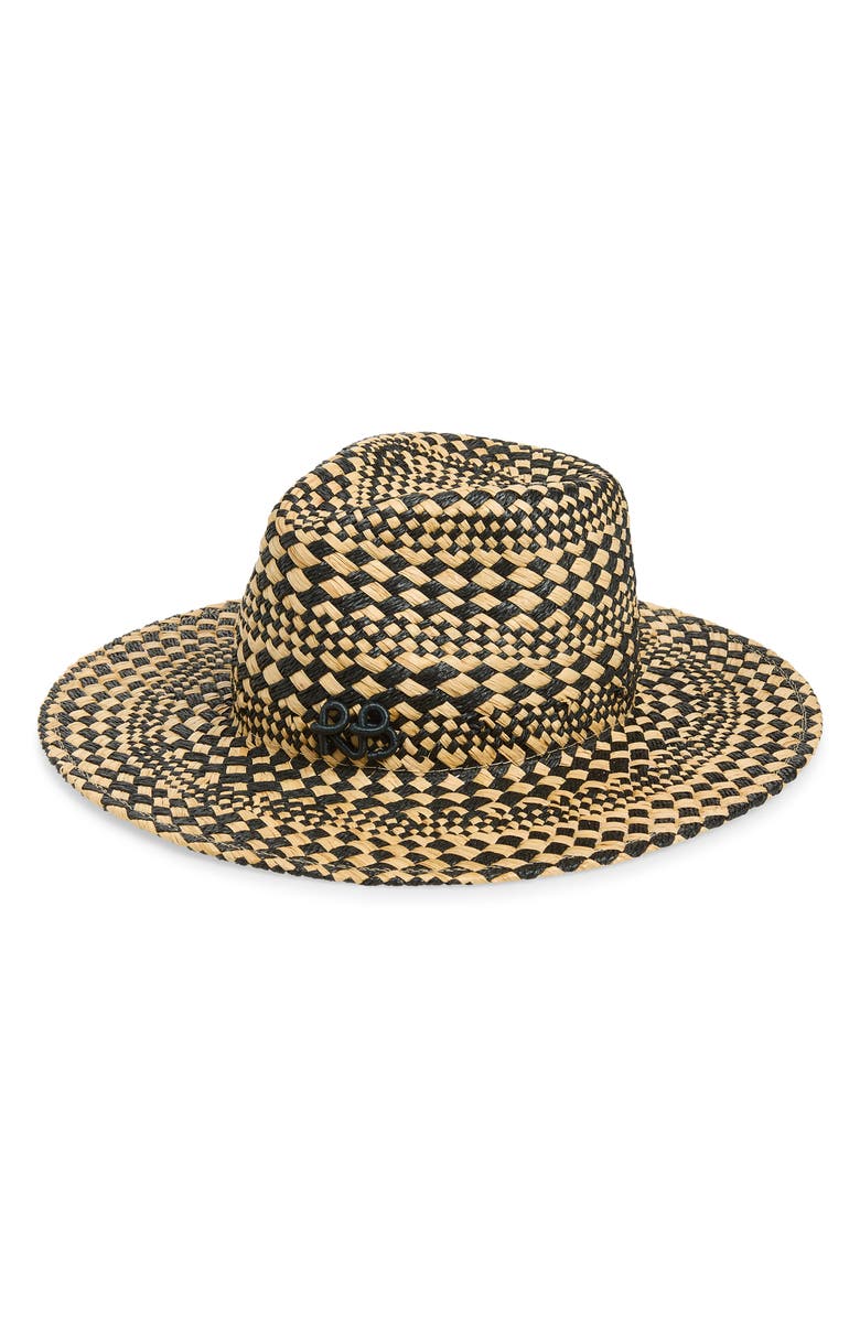 Ruslan Baginskiy Rhomboidal Straw Hat, Main, color, Beige/ Black