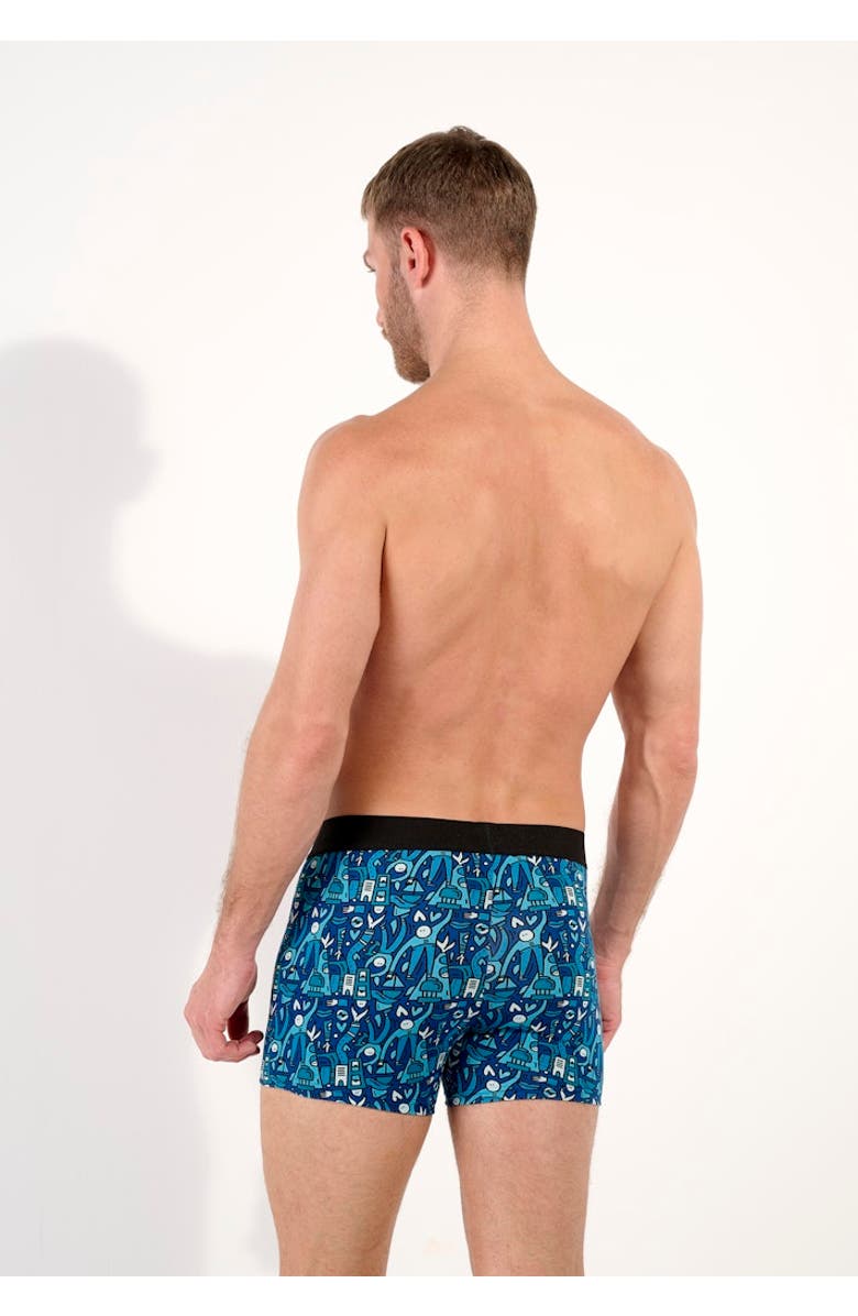 HOM Voyages Boxer Briefs, Alternate, color, Blue Print