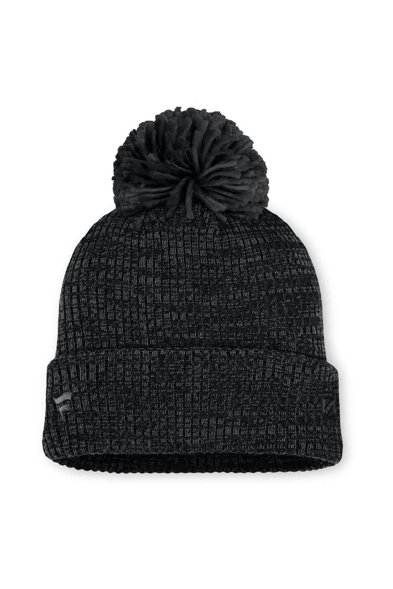 Women's Fanatics Black Pittsburgh Penguins Authentic Pro Road Cuffed Knit Hat with Pom, Alternate, color, Black