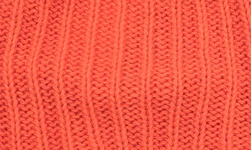 Portolano Rickrack Stitch Wool Blend Beanie In Orange