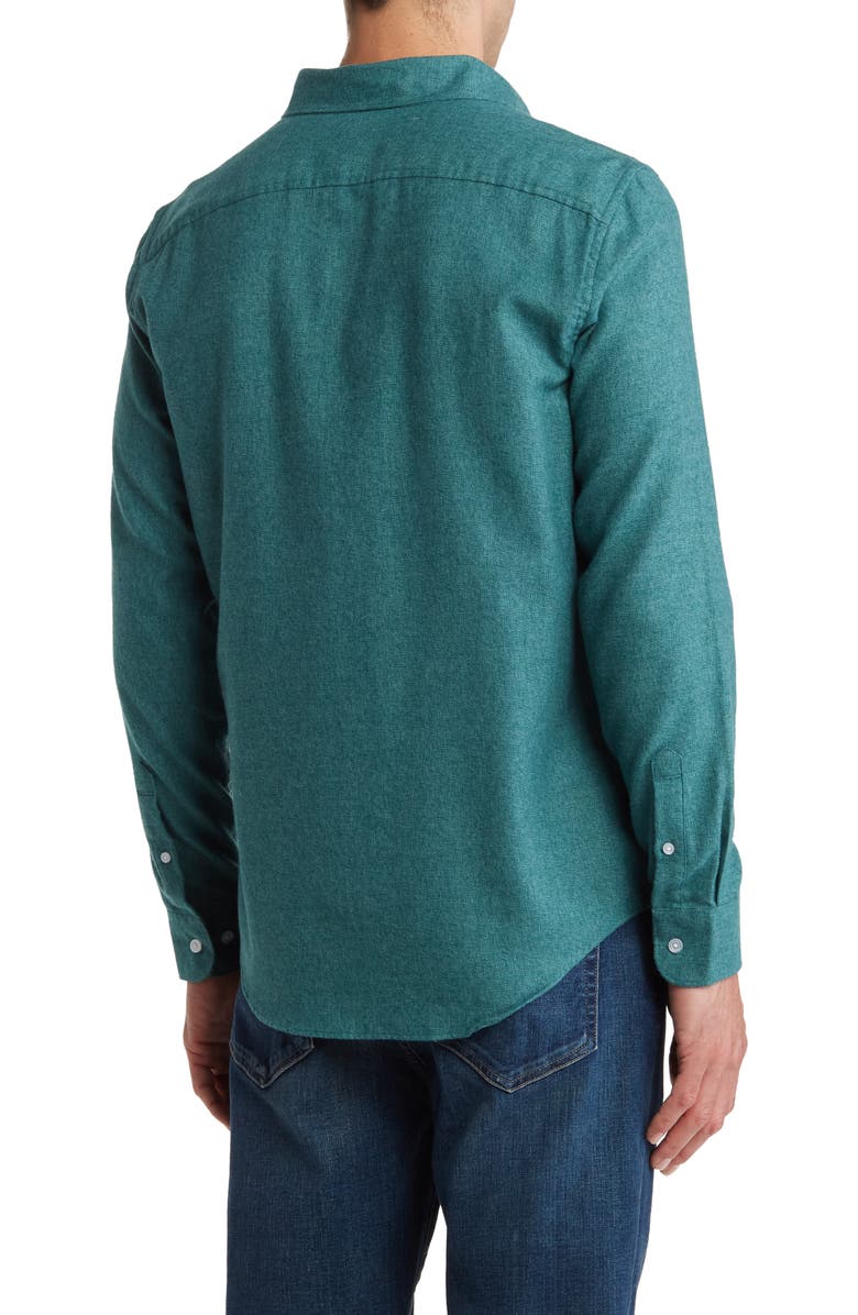 Original Penguin Jasper Chest Flap Pocket Flannel Shirt, Alternate, color, Oil Blue