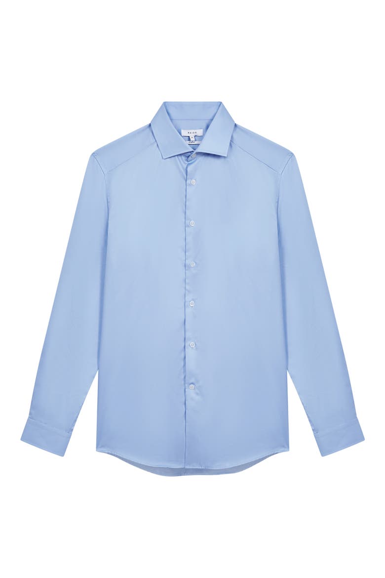 Men's Remote Cotton Button-Up Shirt, Alternate, color, MID BLUE