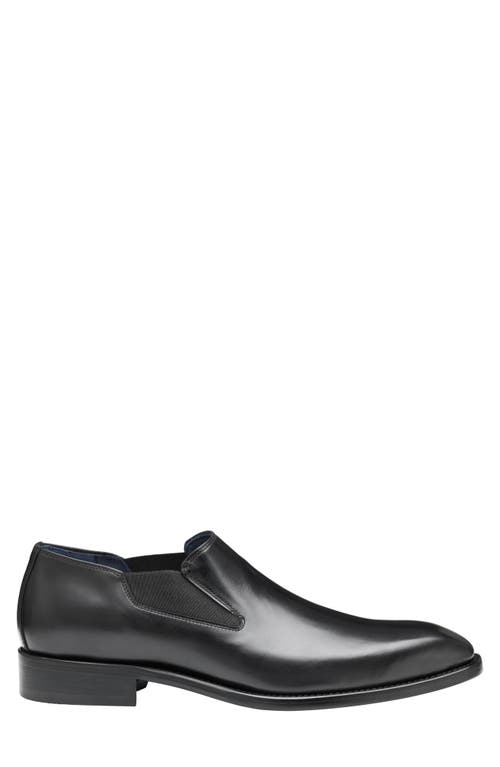 Johnston & Murphy Collection Larson Loafer In Black Italian Calfskin