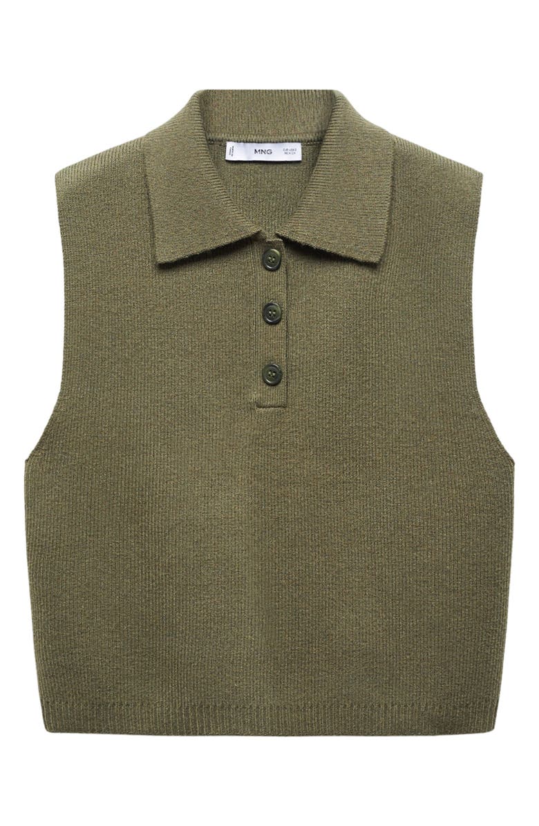 MANGO Button Placket Sweater Vest, Alternate, color,