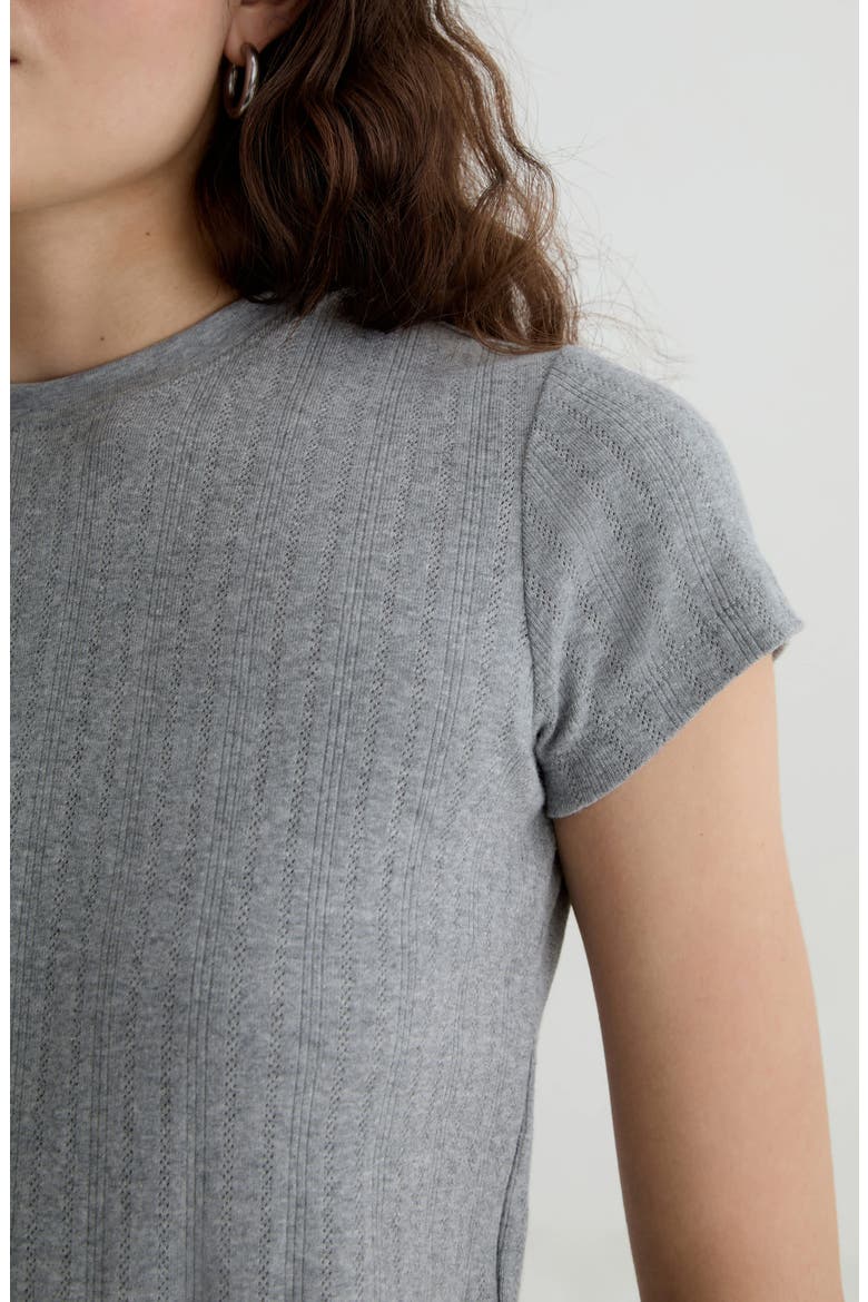 Sadie Crewneck Top, Alternate, color, HEATHER GREY