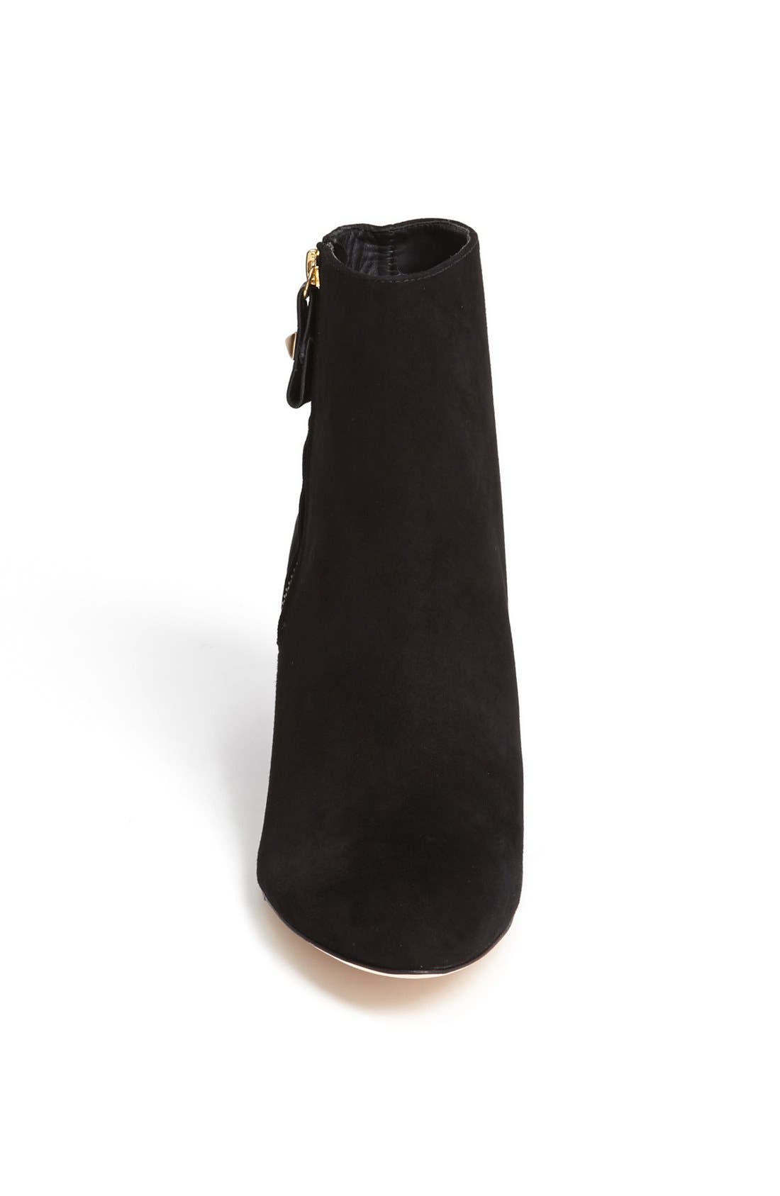 'rickee' bootie, Alternate, color, BLACK SUEDE