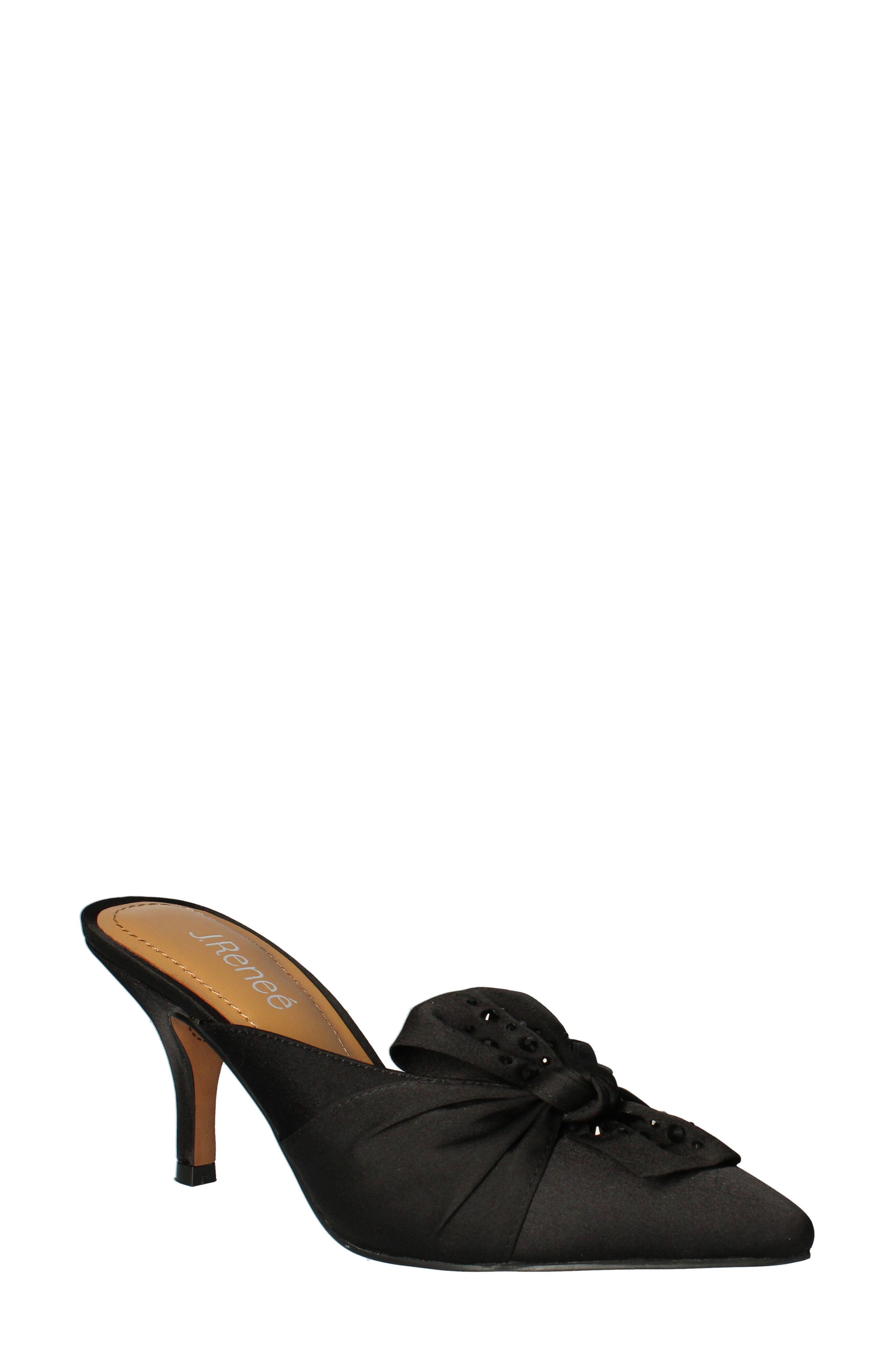 J. Reneé Mianna Kitten Heel Pointed Toe Mule, Main, color, Black