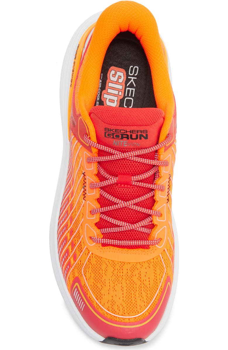 SKECHERS Slip-Ins<sup>™</sup> Go Run Nite Vizn Max Cushion Sneaker, Alternate, color, Orange