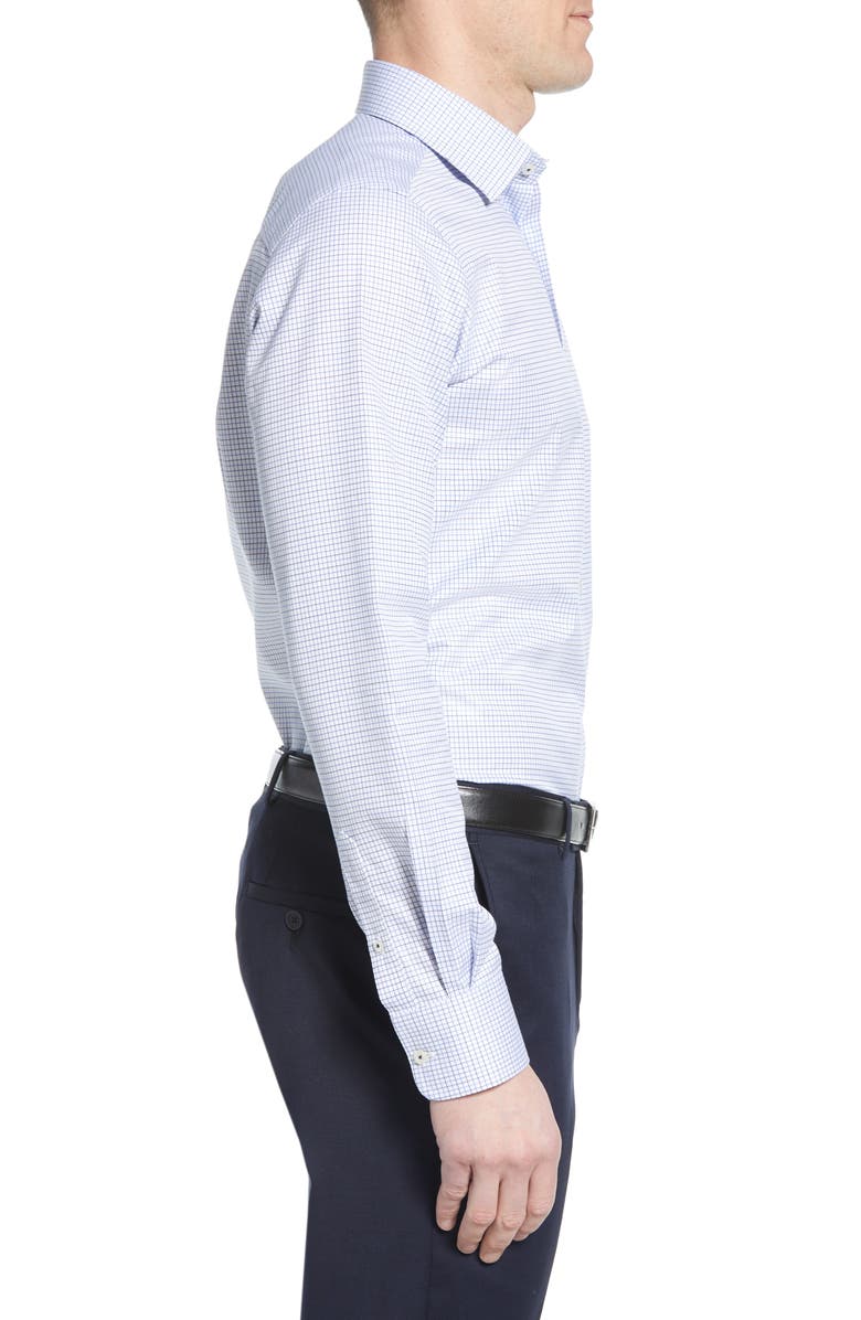 David Donahue Luxury Non-Iron Trim Fit Check Dress Shirt, Alternate, color, 