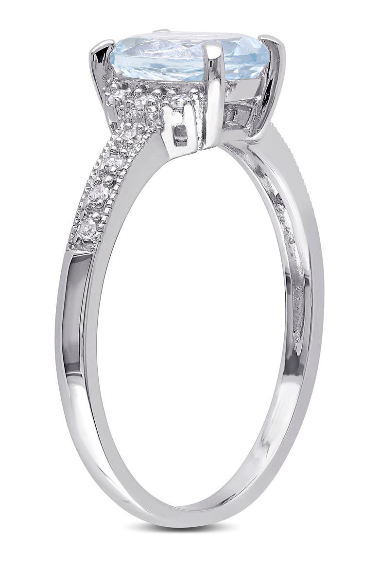 Aquamarine & Diamond Ring, Alternate, color, BLUE