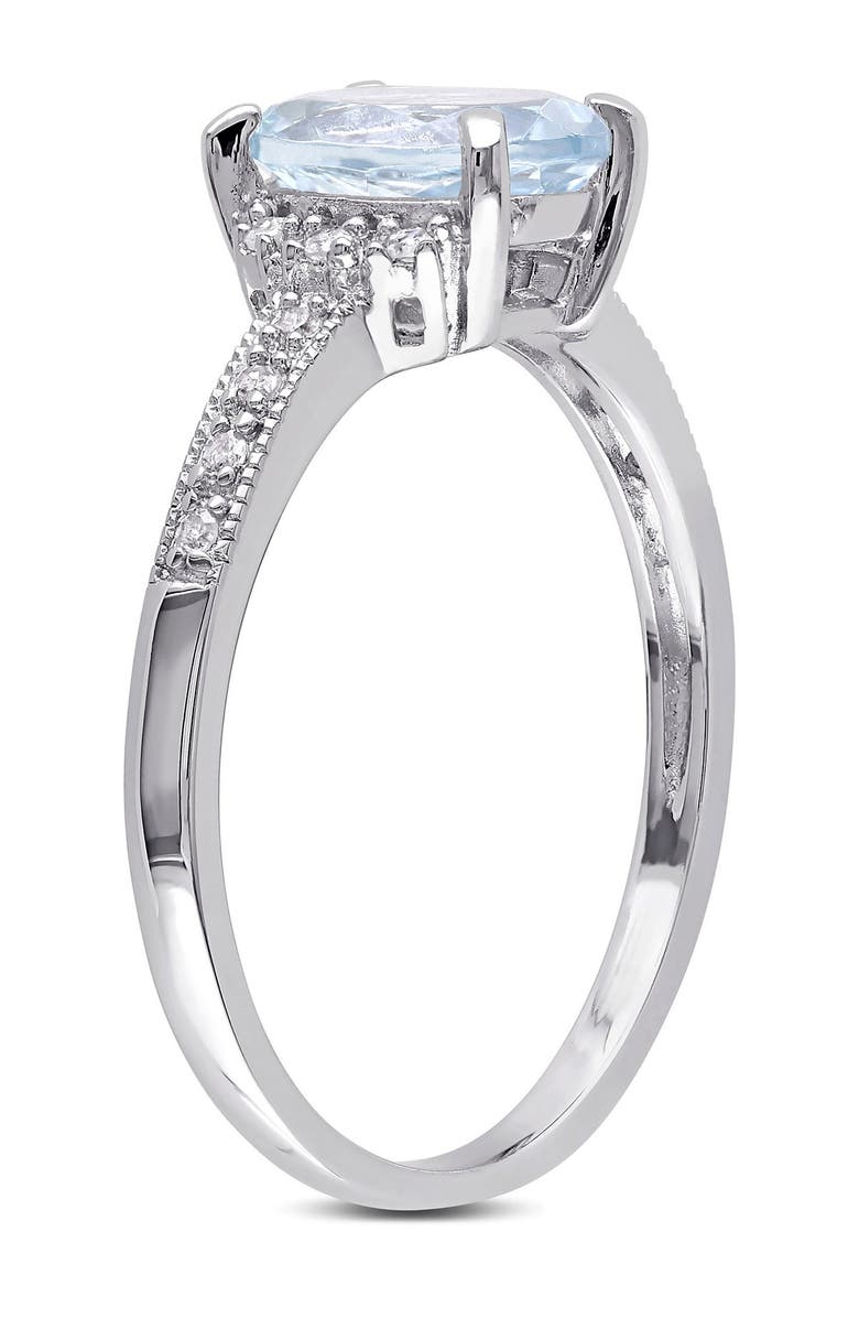 DELMAR Aquamarine & Diamond Ring, Alternate, color, Blue
