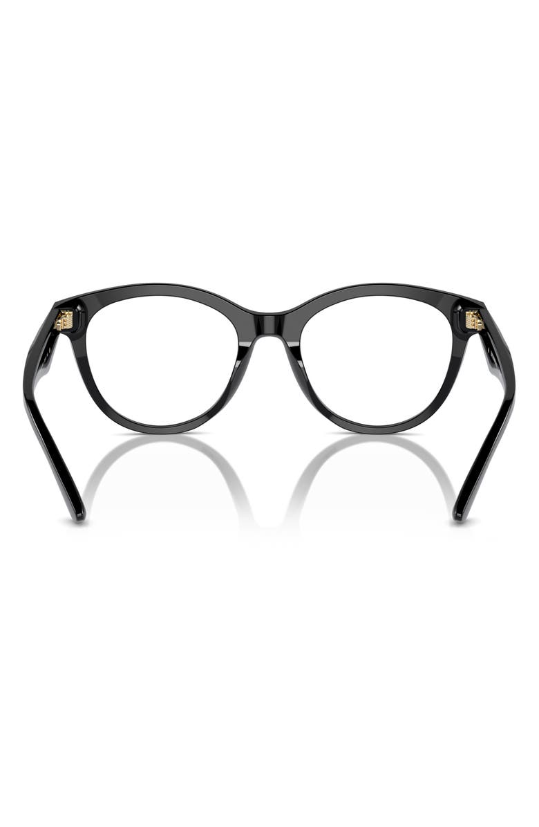 Emporio Armani 52mm Cat Eye Optical Glasses, Alternate, color, Shiny Black / Demo Lens