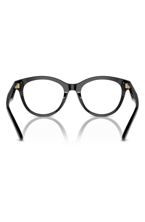 Emporio Armani 52mm Cat Eye Optical Glasses In Black