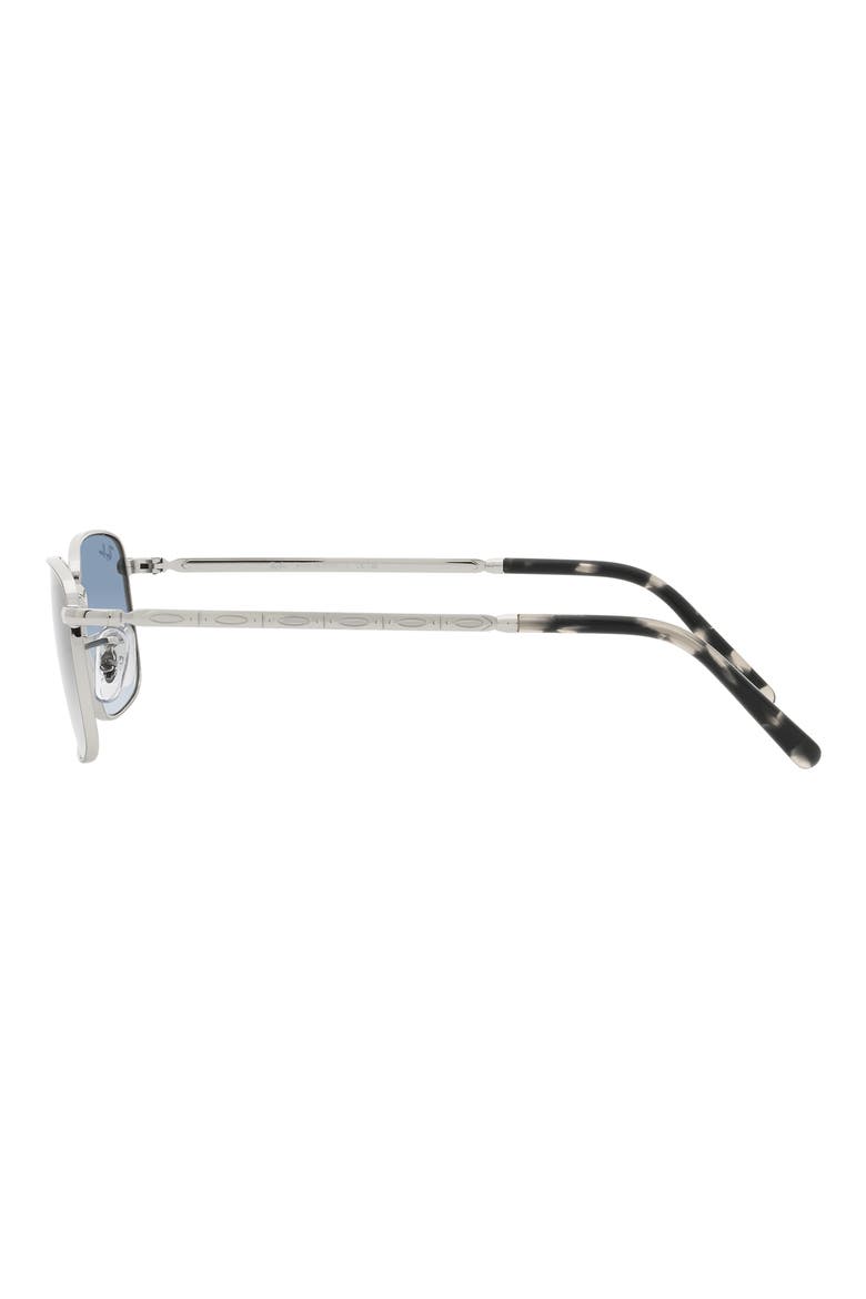 60mm Gradient Rectangular Sunglasses, Alternate, color, SILVER