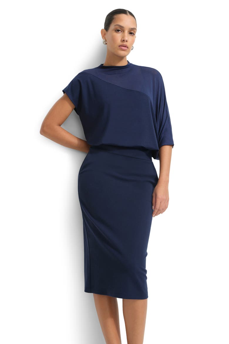 Vesey Pencil Skirt, Alternate, color, DEEP INDIGO