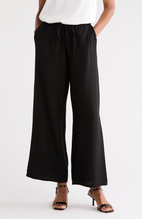 Drawstring Wide Leg Pants