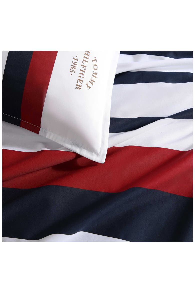 Classic Stripe Comforter & Shams Set, Alternate, color, WHITE/ RED/ NAVY