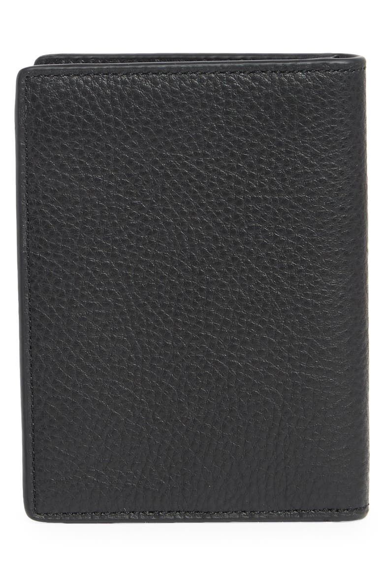 Pebble Leather Bifold Card Case, Alternate, color, BLACK