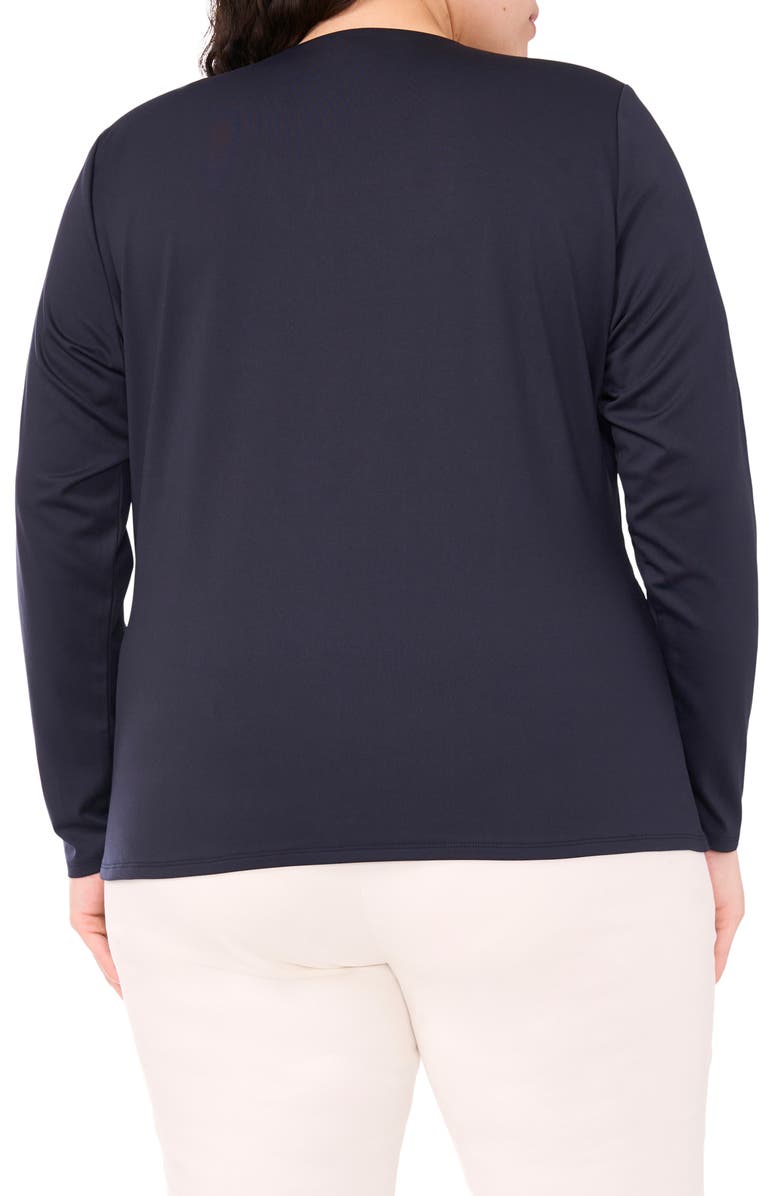 Halogen<sup>®</sup> Long Sleeve Wrap Top, Alternate, color, Navy Depth