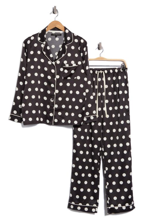 Polka Dot Satin Pajamas