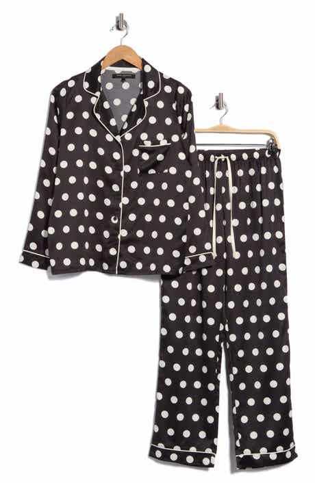 Polka Dot Satin Pajamas