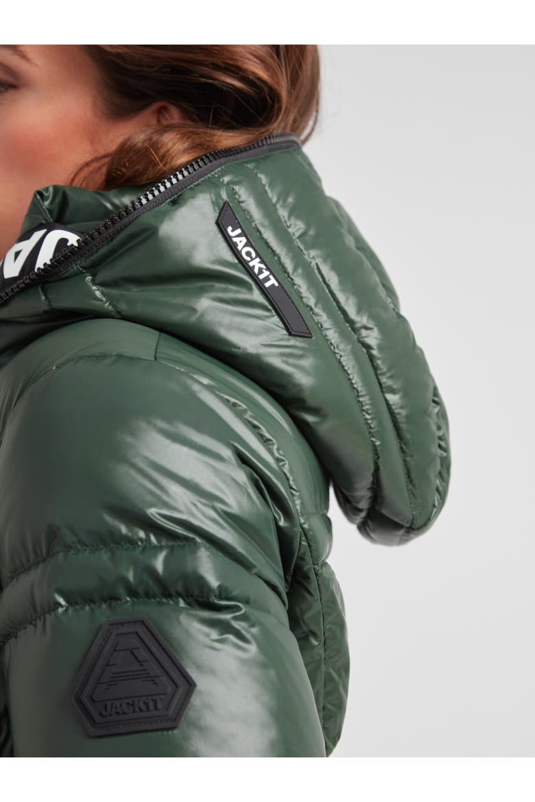 R4D Tramline Racer Hooded Puffer Jacket, Alternate, color, EMERALD/BLACK