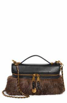 Bedie Faux Leather & Faux Fur Crossbody Bag
