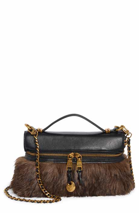 Bedie Faux Leather & Faux Fur Crossbody Bag