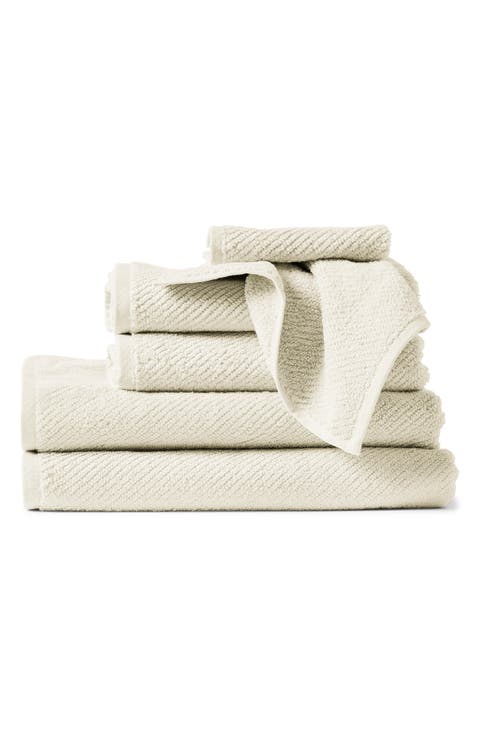 Air Weight® 6-Piece Organic Cotton Bath Towel, Hand Towel & Washcloth Set