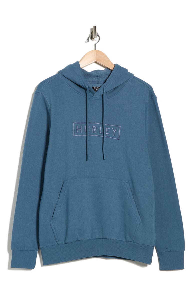 Logo Fleece Hoodie, Alternate, color, GREY TEAL