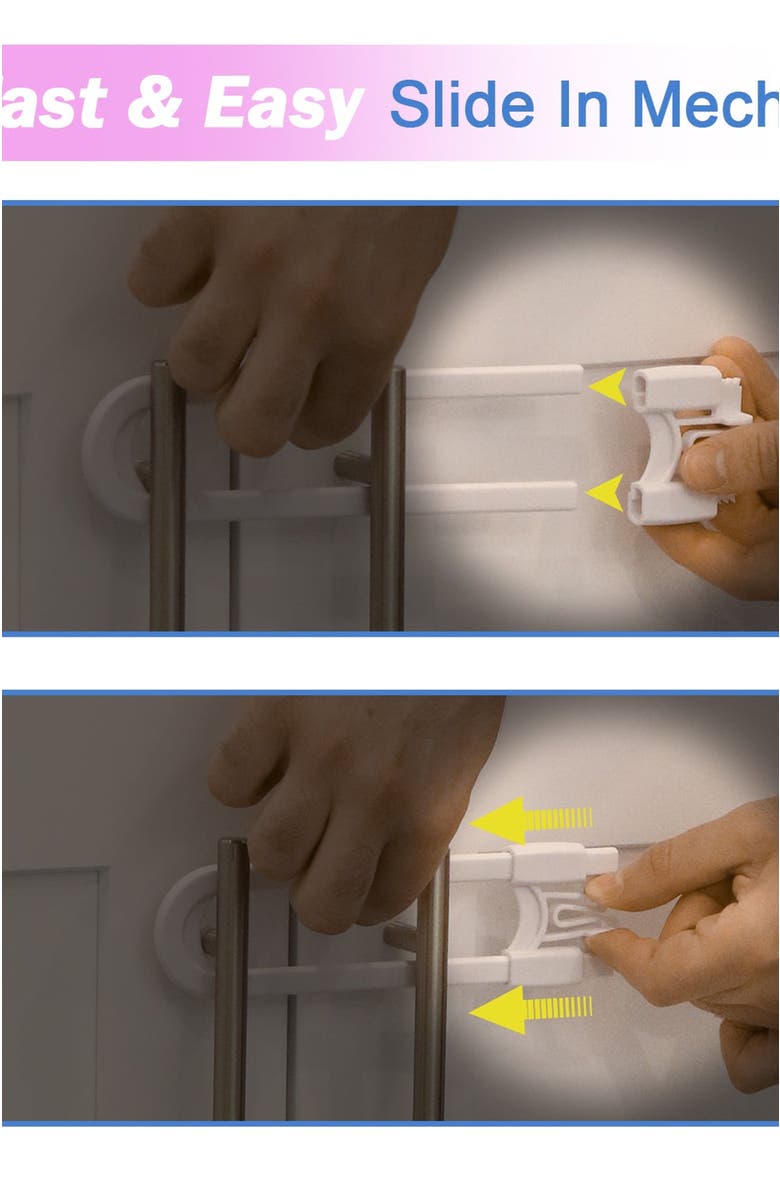 Jool Baby Sliding Cabinet Locks, Alternate, color, White 8 Pack