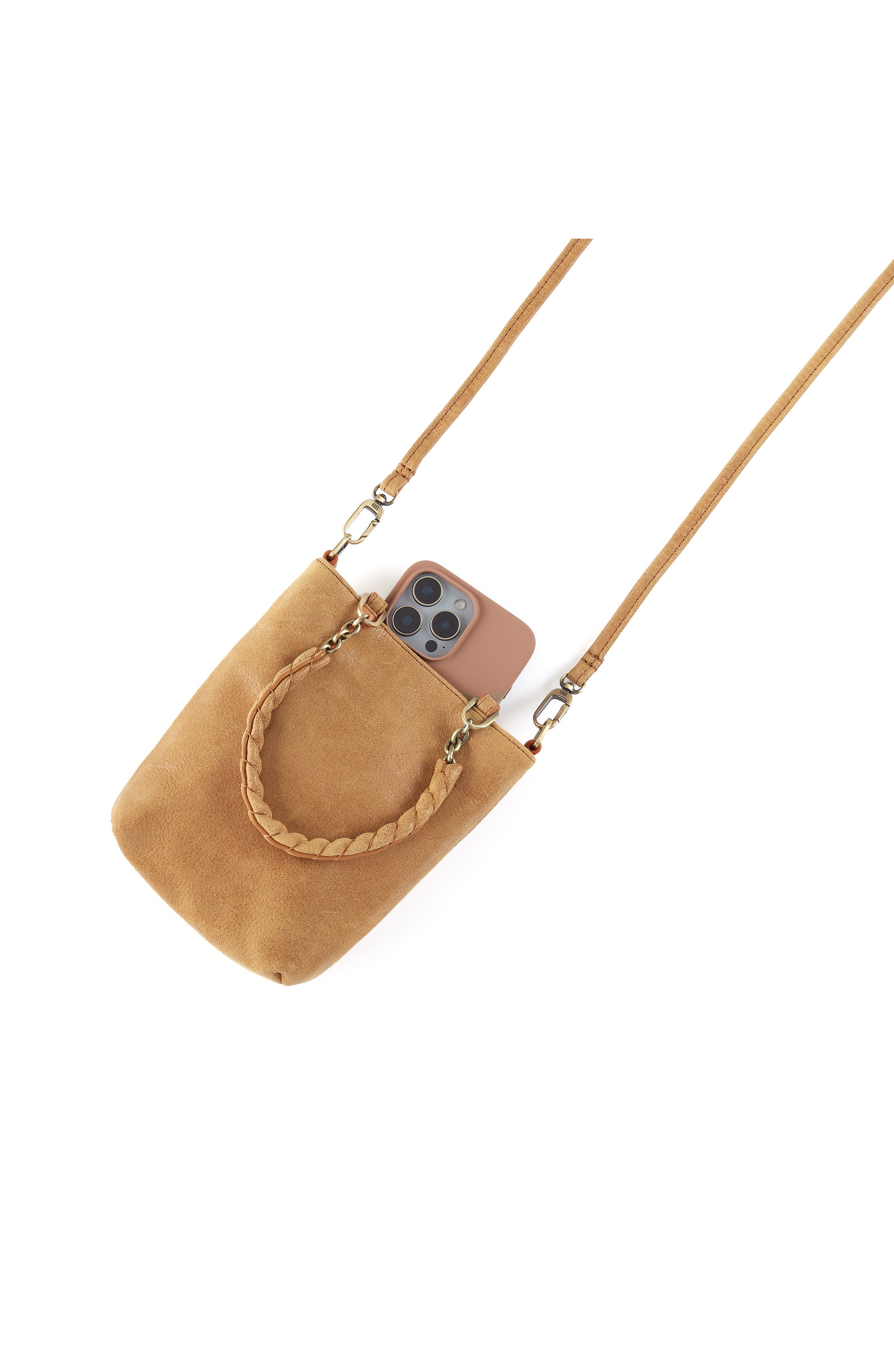 HOBO Mini Tennessee Leather Bucket Bag, Alternate, color, Whiskey