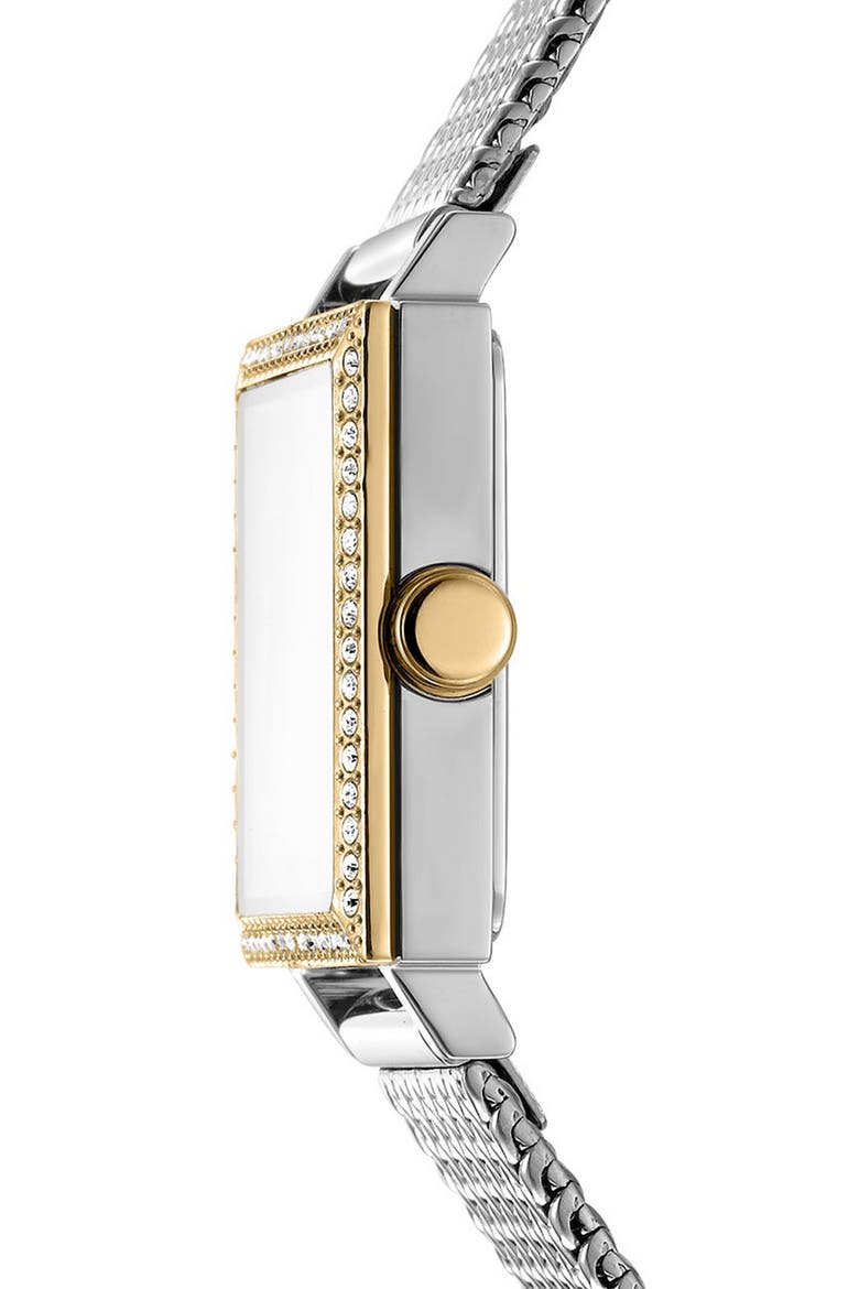 Milanese Square Watch, 24mm x 31mm, Alternate, color, SILVER/ GOLD TONE