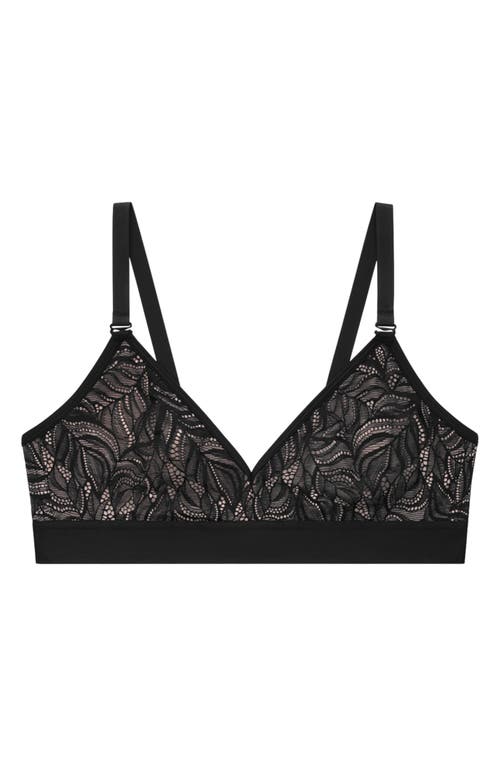 Thirdlove Feather Lace Triangle Bralette In Black