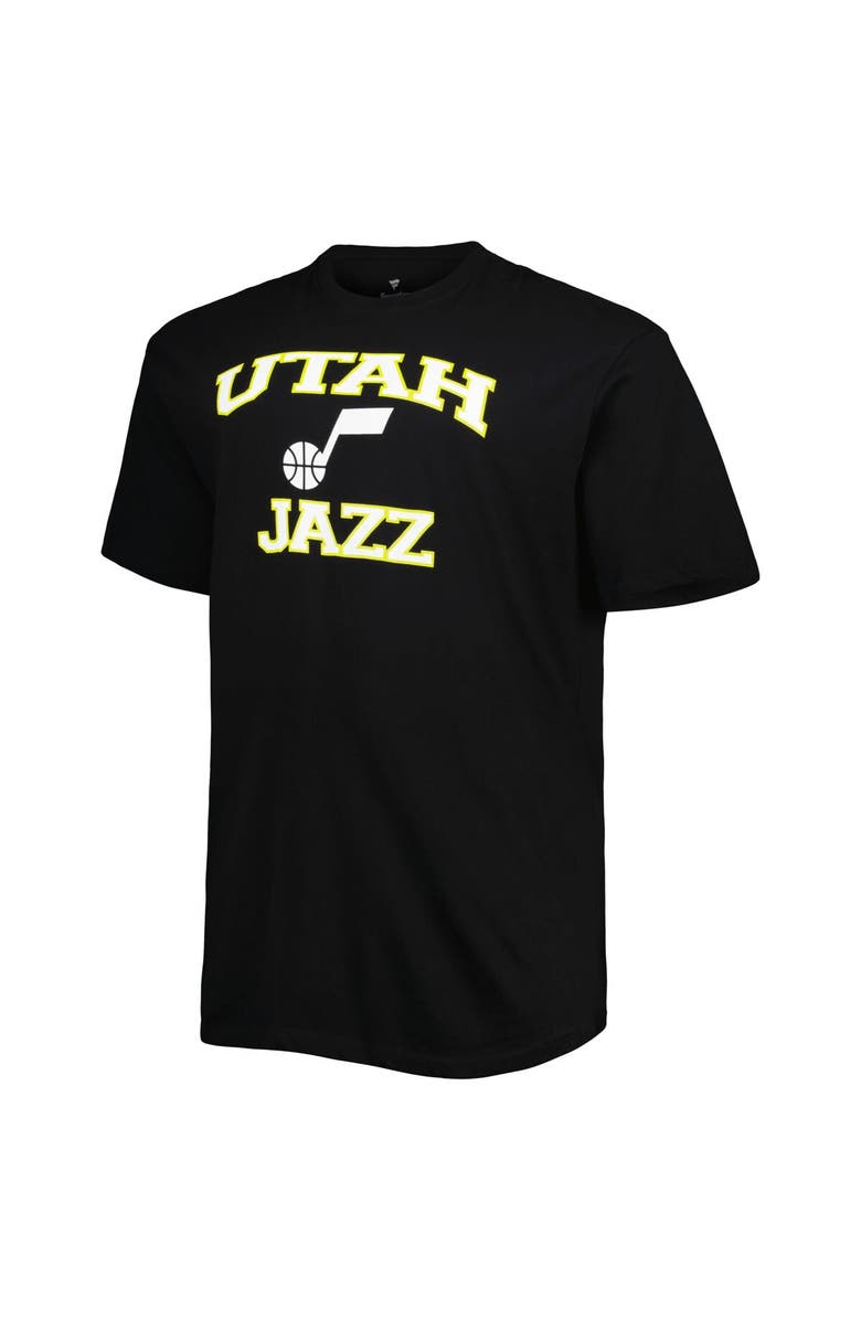 PROFILE Men's Black Utah Jazz Big & Tall Heart & Soul T-Shirt, Alternate, color, Black