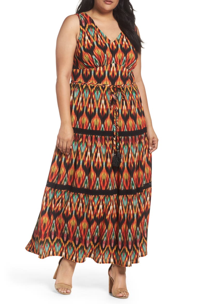 Bubble Print Maxi Dress, Main, color, MULTI