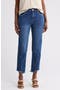 Diagonal Stitch Frayed Hem Jeans