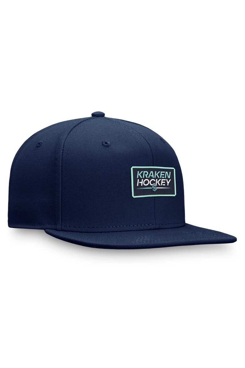 Men's Fanatics Branded  Deep Sea Blue Seattle Kraken Authentic Pro Prime Snapback Hat, Alternate, color, Navy
